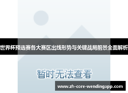 世界杯预选赛各大赛区出线形势与关键战局前景全面解析 世界杯预选赛各大赛区出线形势与关键战局前景全面解析